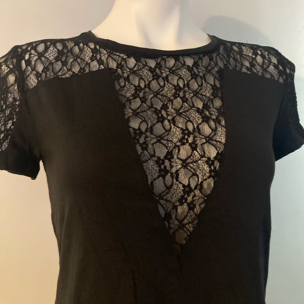 Maje Fatale Tee Shirt in Noir size 2 BNWT - Picture 2 of 6